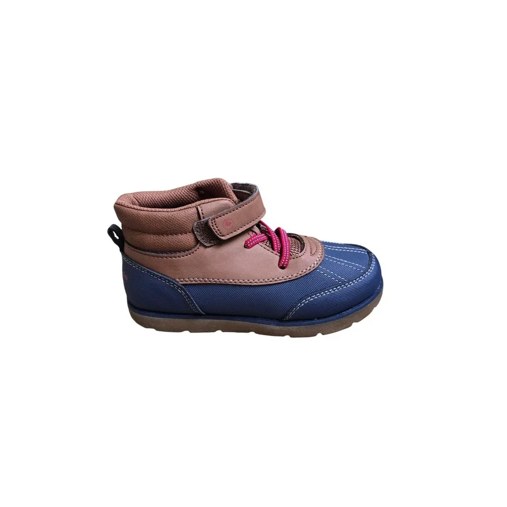 Stride Rite Munchkin Harry Boys Duck Boots Blue Brown Size 12M Little Boy‎
